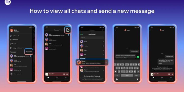 إطلاق ميزة الرسائل من Spotify في مصر