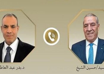 اتصال هاتفي بين وزير الخارجية ونائب الرئيس الفلسطيني