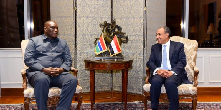 وزير الخارجية يلتقي وزير خارجية جامبيا لبحث سبل تعزيز العلاقات الثنائية