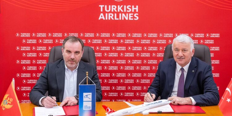 الخطوط الجوية التركية وإير مونتينيجرو يوقعان اتفاقية شراكة بالرمز المشترك