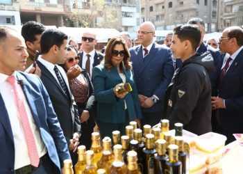 وزير التموين ووزيرة التنمية ومحافظ القليوبية في جولة موسعة لافتتاح مشروعات خدمية ومعارض سلعية