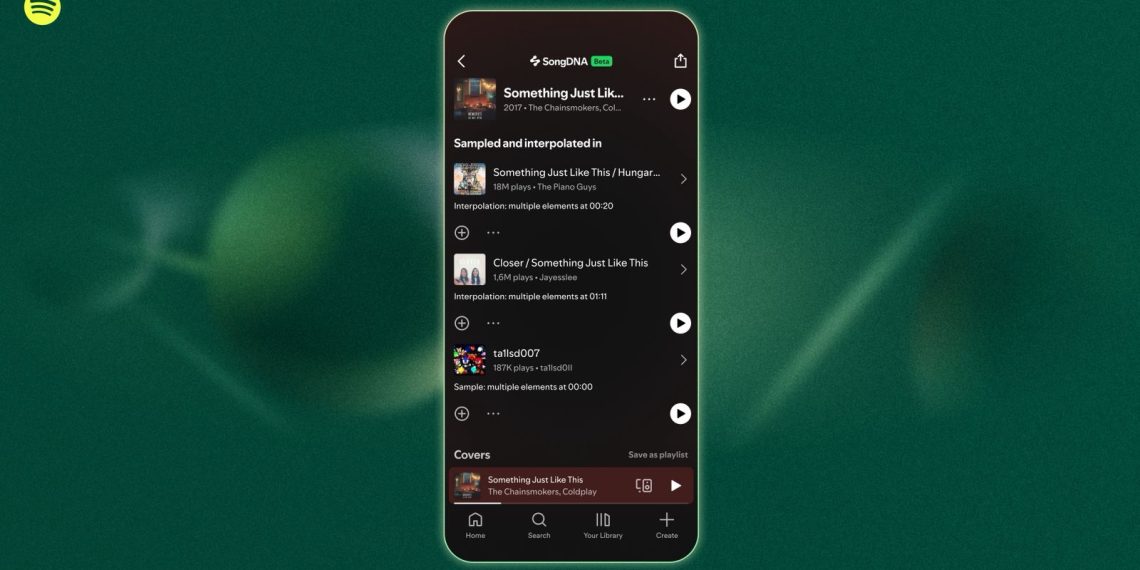 سبوتيفاي يكشف عن SongDNA: تجربة تفاعلية جديدة لاستكشاف ما وراء الأغاني وصُنّاعها